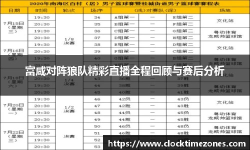 富咸对阵狼队精彩直播全程回顾与赛后分析